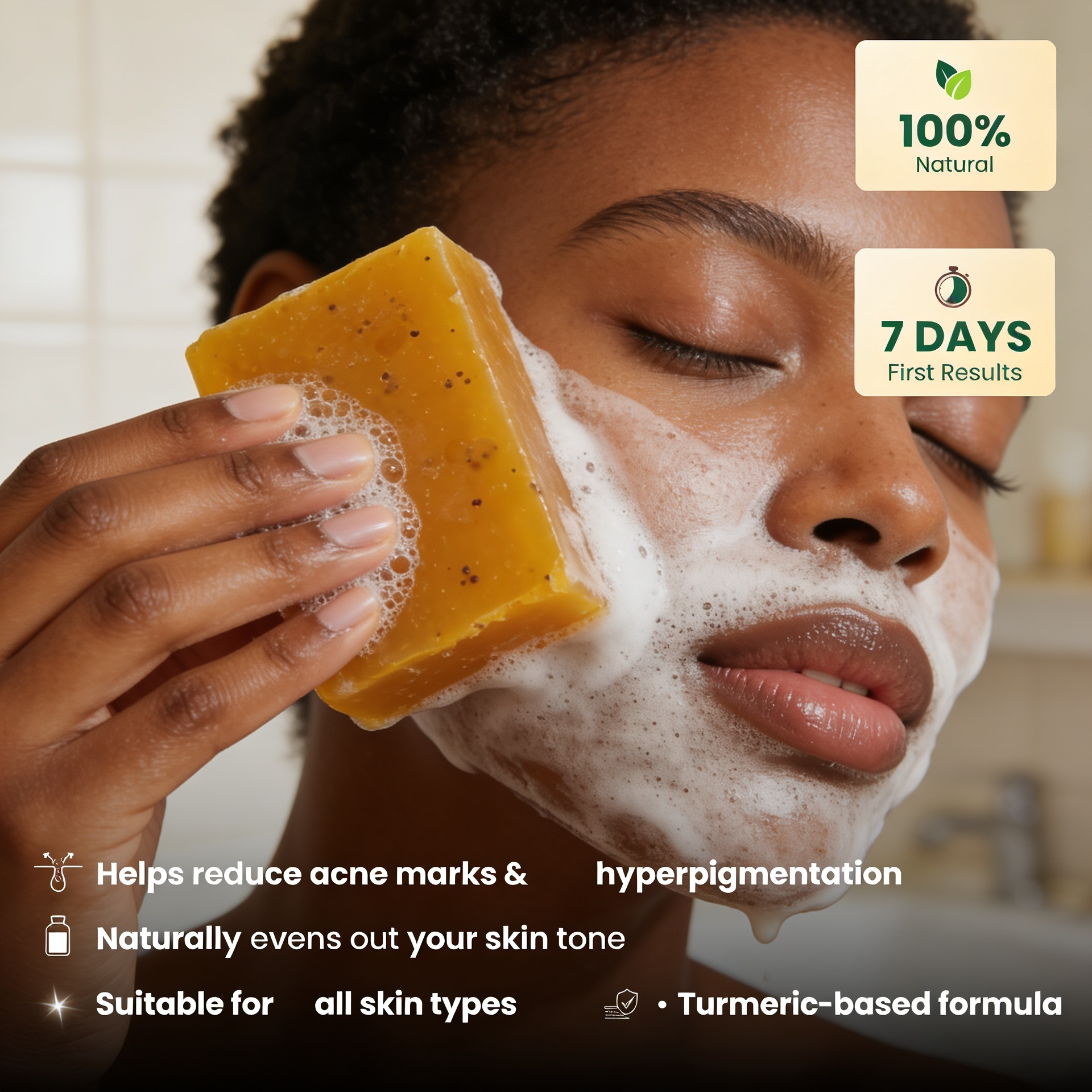 Dark Spot & Hyperpigmentation Soap | Natural Turmeric Bar