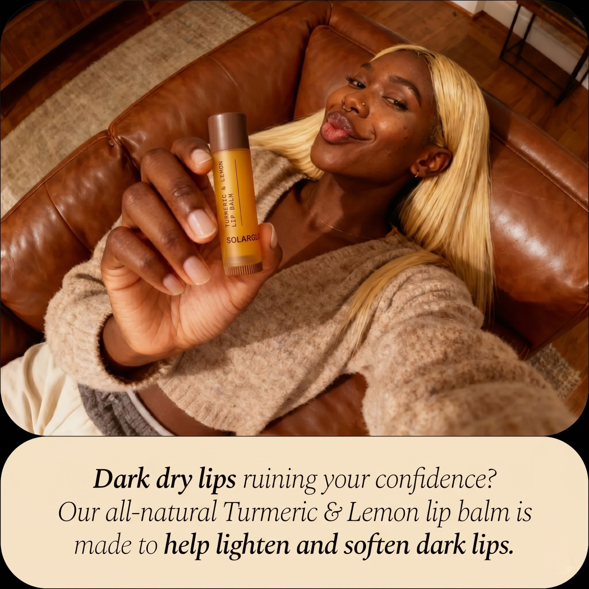 Turmeric & Lemon Lip Balm for Dark Lips