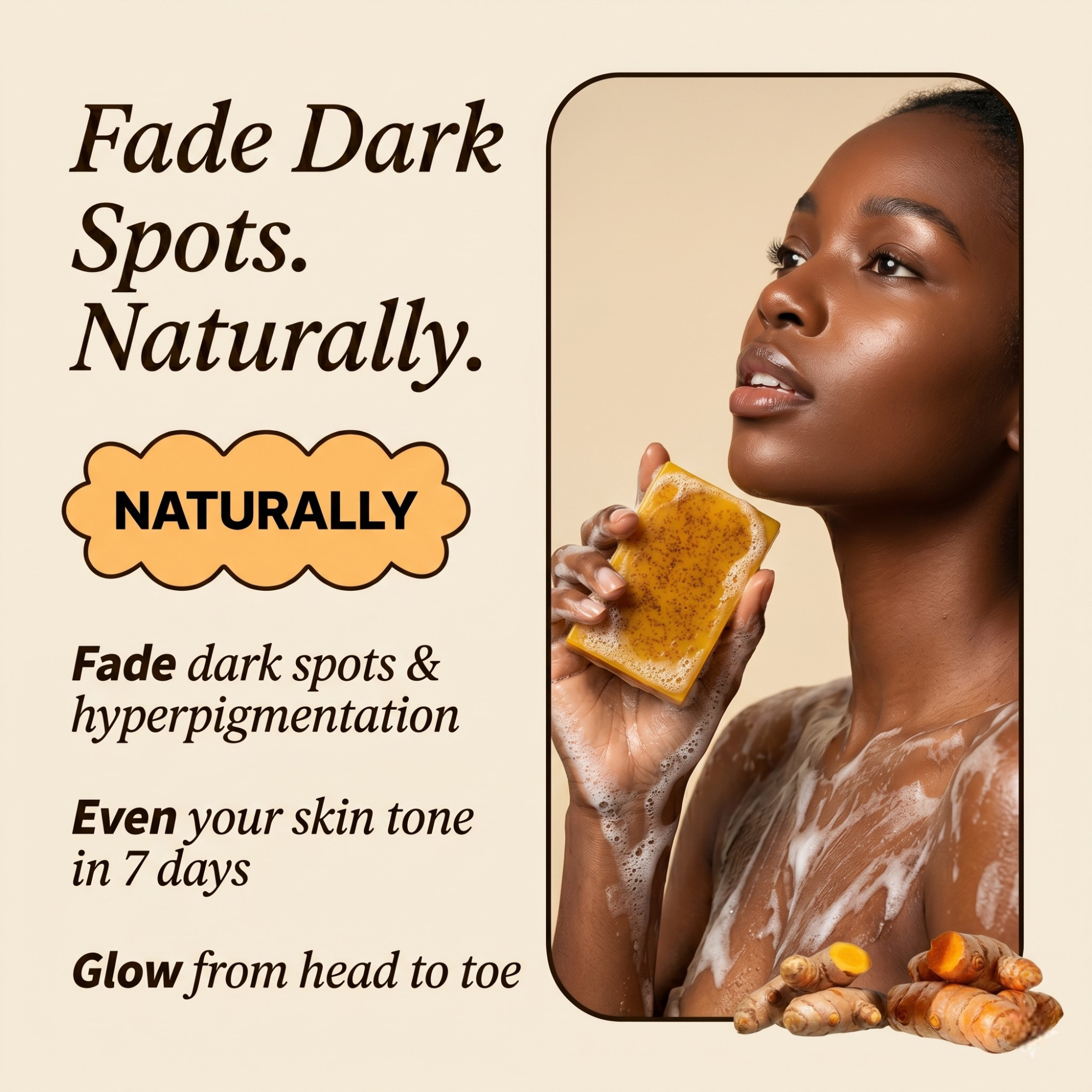 Dark Spot & Hyperpigmentation Soap | Natural Turmeric Bar